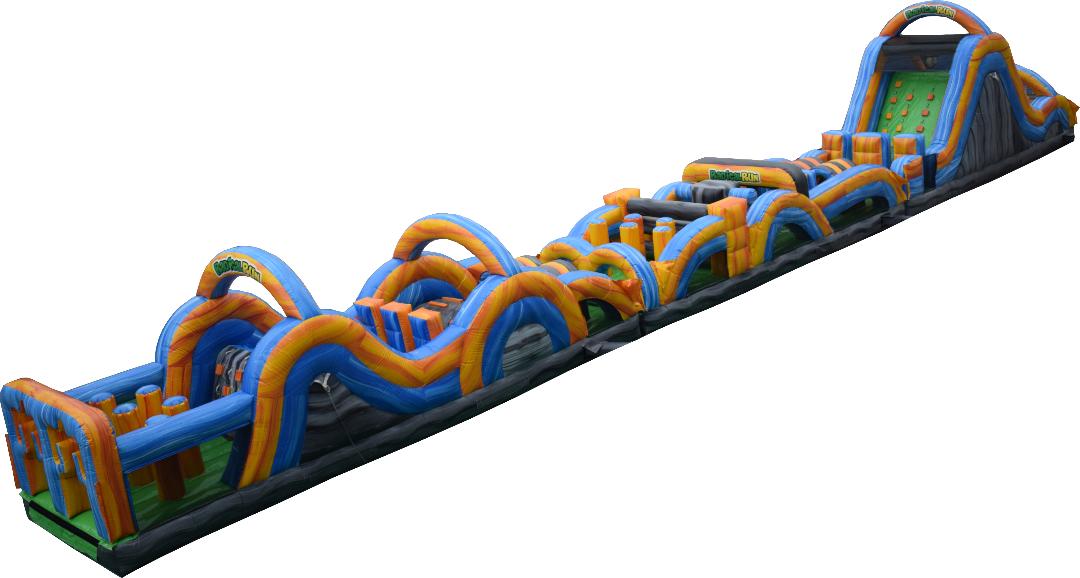 100 ft. Radical Run Obstacle for School Field Days 100 ft. Radical run obstacl for school field day rentals